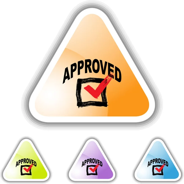 Approved web icon — Stock Vector