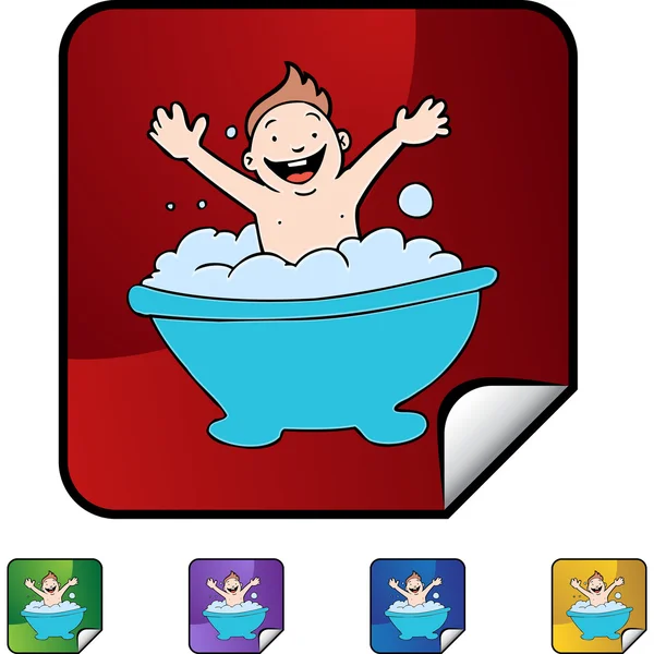 Baby Bath web icon — Stock vektor