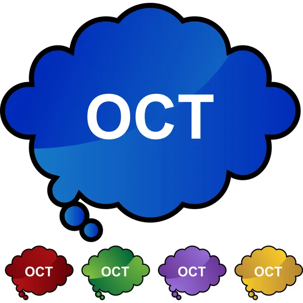 Οκτωβρίου κουμπί web — Διανυσματικό Αρχείο