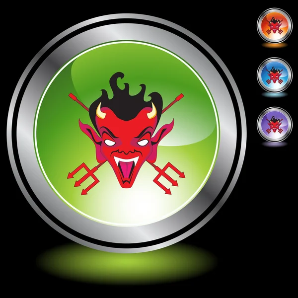 Bouton web Diable — Image vectorielle