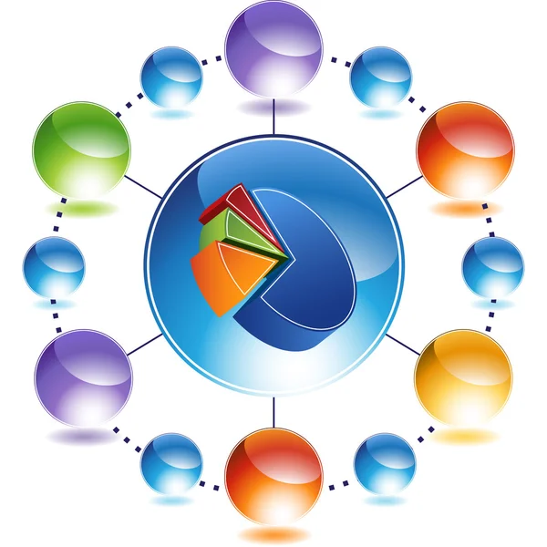 Pie Chart botón web — Archivo Imágenes Vectoriales