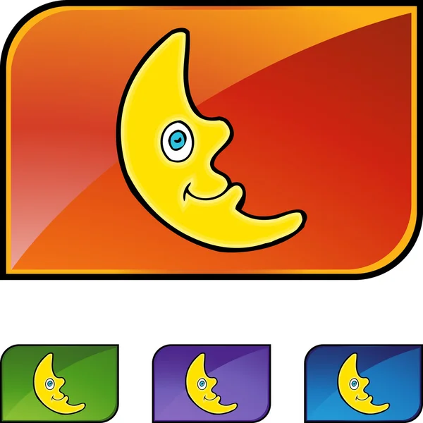 Crescent Moon web icon — Stock Vector