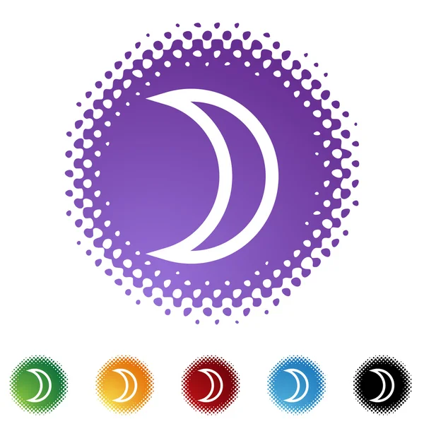 Moon web button — Stock Vector