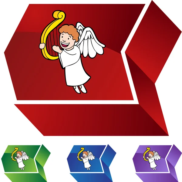 Boy Angel web icon — Stock Vector