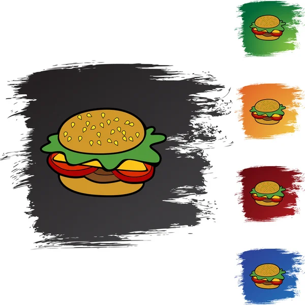 Tlačítko web Burger — Stockový vektor