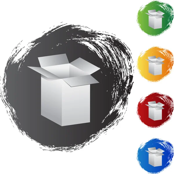 Caja de envío icono web — Vector de stock