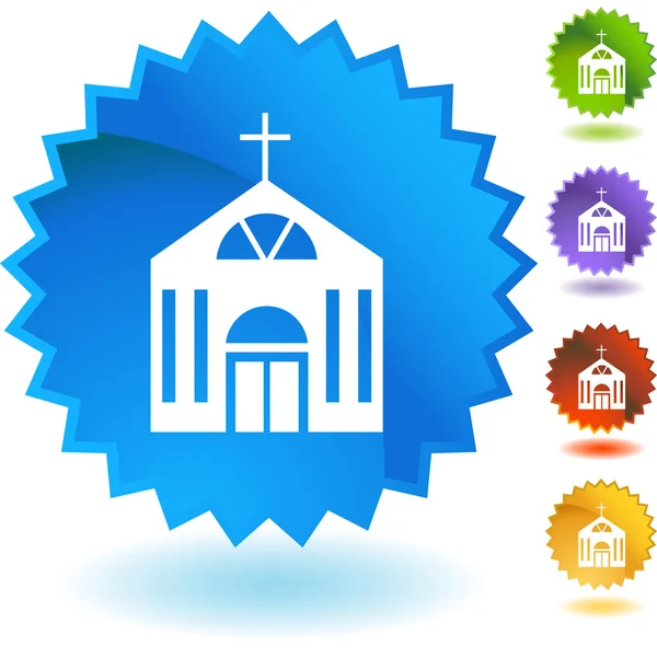 Church web button — Stock Vector