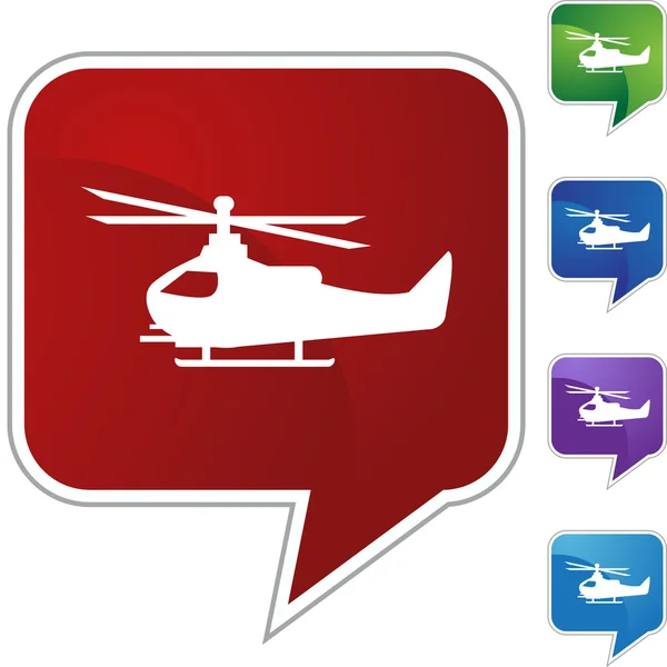 Botão web helicóptero — Vetor de Stock