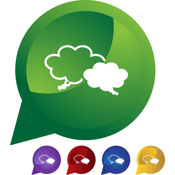 Sharing Thoughts icon set — Stock Vector