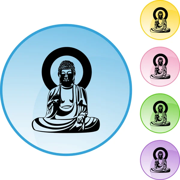 Boeddha web pictogram — Stockvector