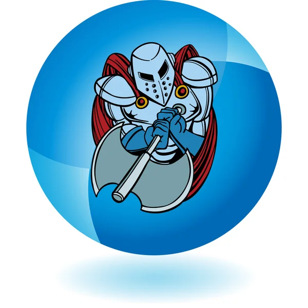 Caballero icono botón — Archivo Imágenes Vectoriales