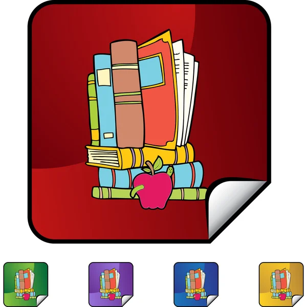 Book Worm web icon — Stock Vector