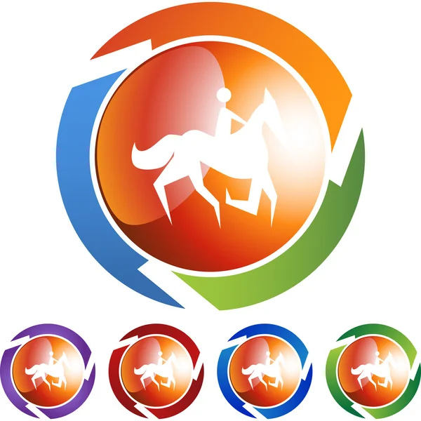 Pferdejockey-Ikone — Stockvektor