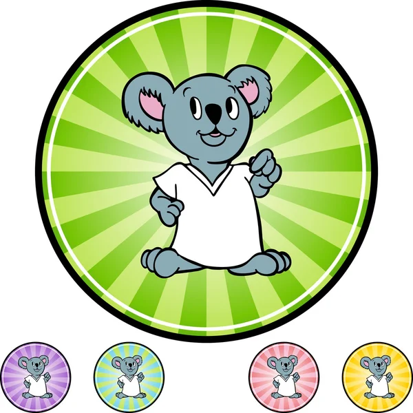 Botão ícone Koala —  Vetores de Stock