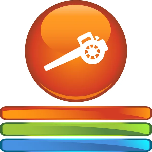 Leaf Blower web button — Stock Vector