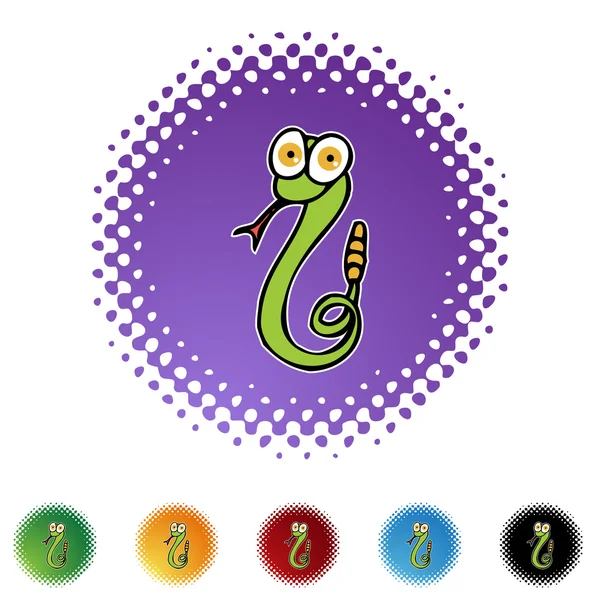 Botón web de serpiente de cascabel — Archivo Imágenes Vectoriales