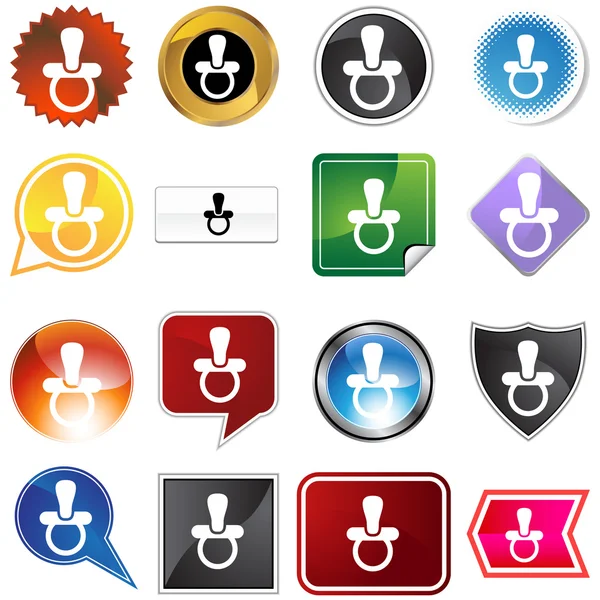 Emzik Icon Set — Stok Vektör