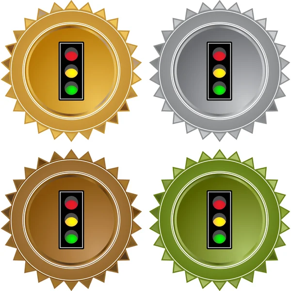 Traffic Light webben knappen — Stock vektor