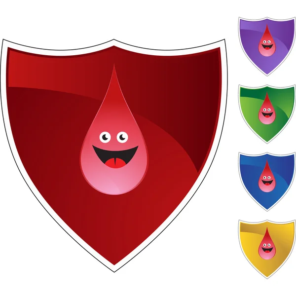 Rood bloed daling — Stockvector
