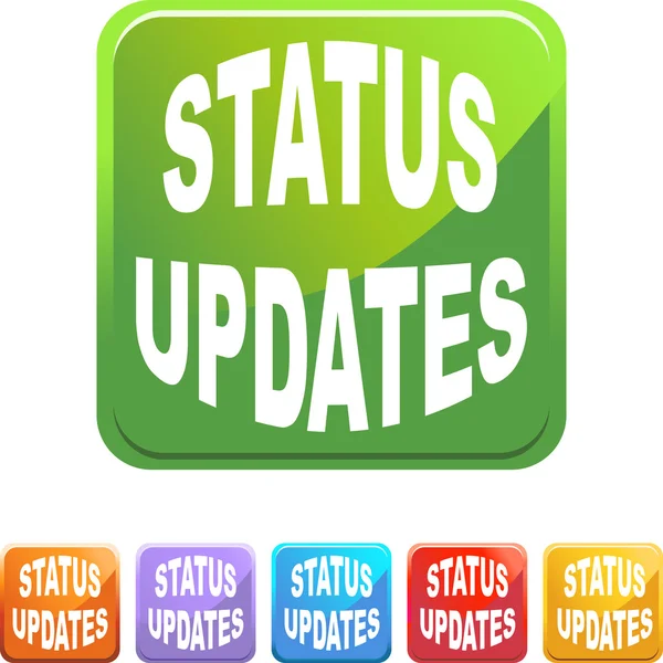 Status Updates web button — Stock Vector