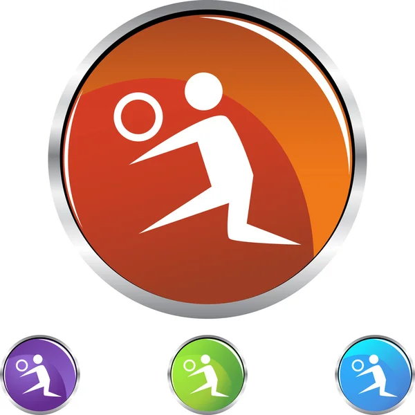 Volleybal speler web pictogram — Stockvector