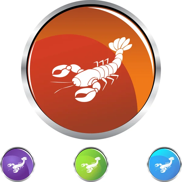 Lobster button set — Stock Vector