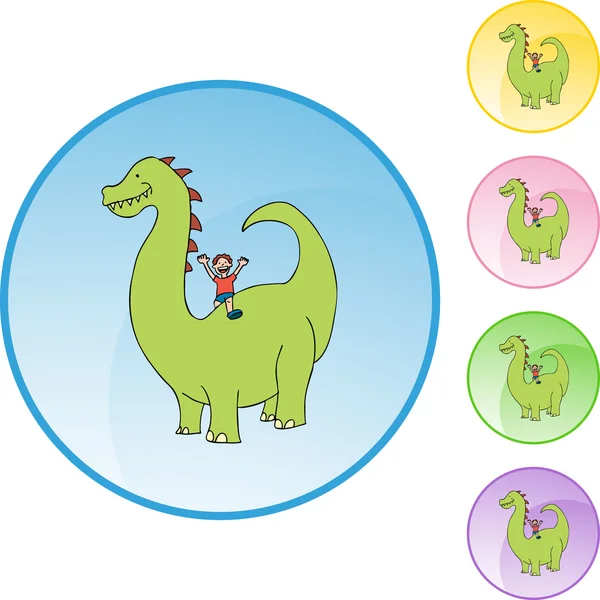 Dinosaurio icono web — Archivo Imágenes Vectoriales