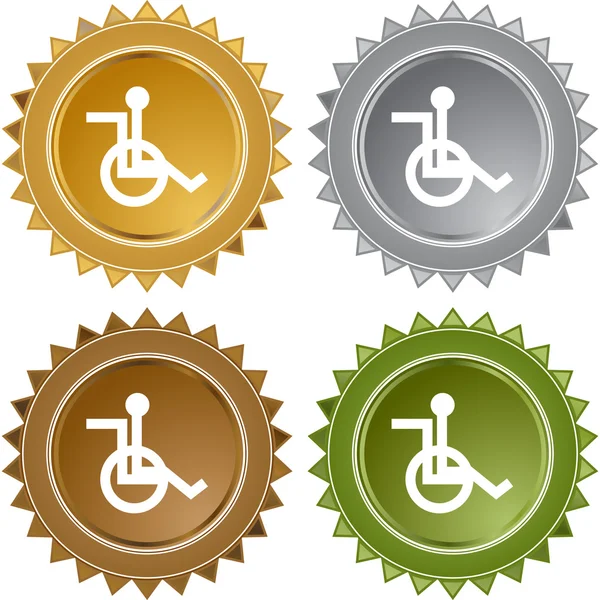 Icône web en fauteuil roulant — Image vectorielle