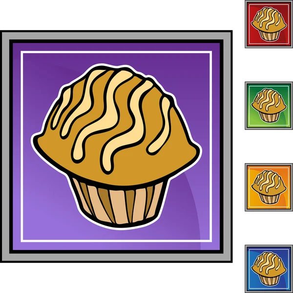 Muffin icono web — Archivo Imágenes Vectoriales