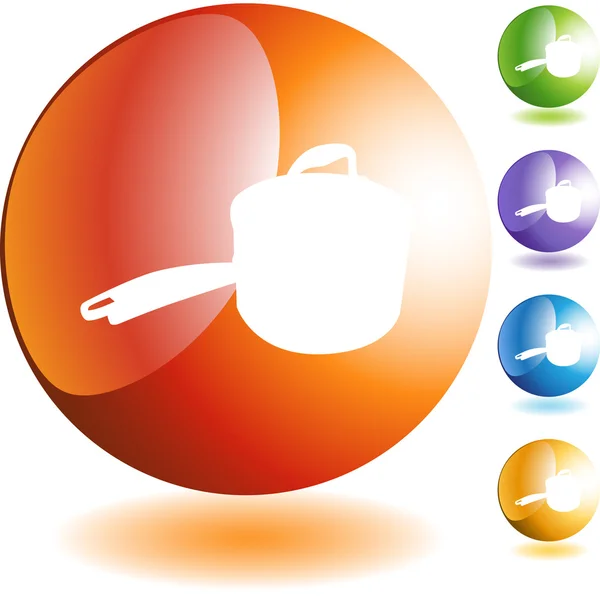 Bouton web casserole — Image vectorielle