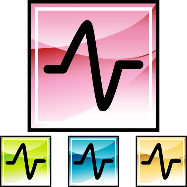 Icône web Heart Monitor — Image vectorielle