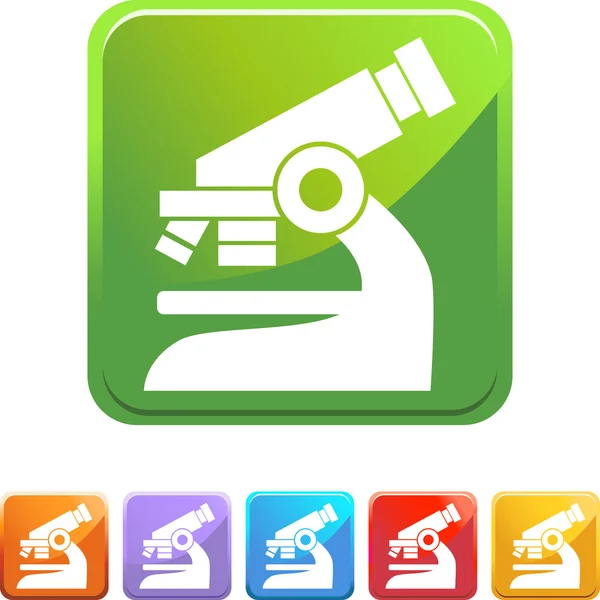 Bouton web Microscope — Image vectorielle