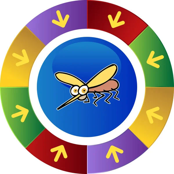 Mosquito web button — Stock Vector