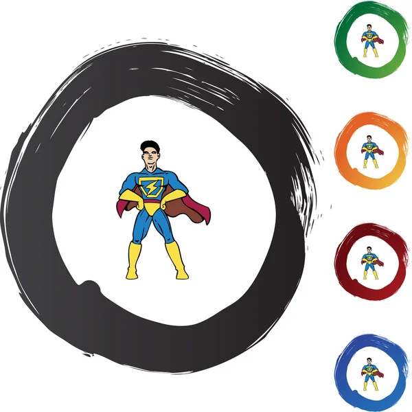 Superheld web pictogram — Stockvector