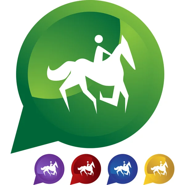 Paard jockey pictogram — Stockvector