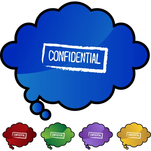 Icono web confidencial — Vector de stock