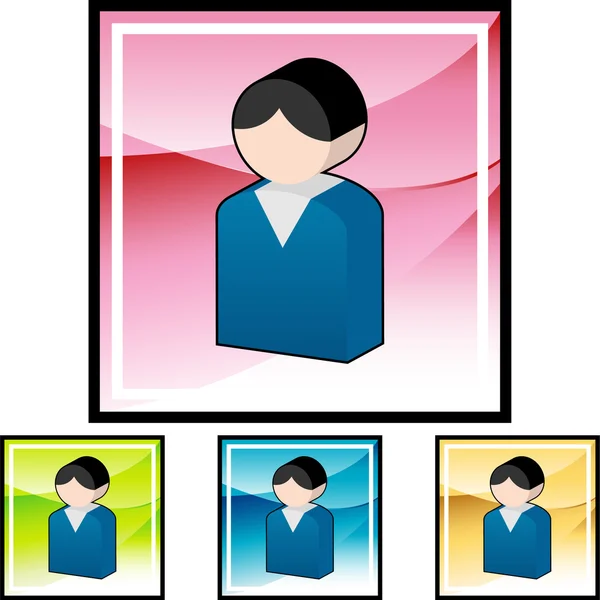 Young Man web pictogram — Stockvector