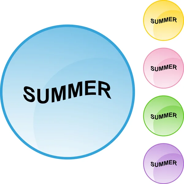 Zomer web knop — Stockvector