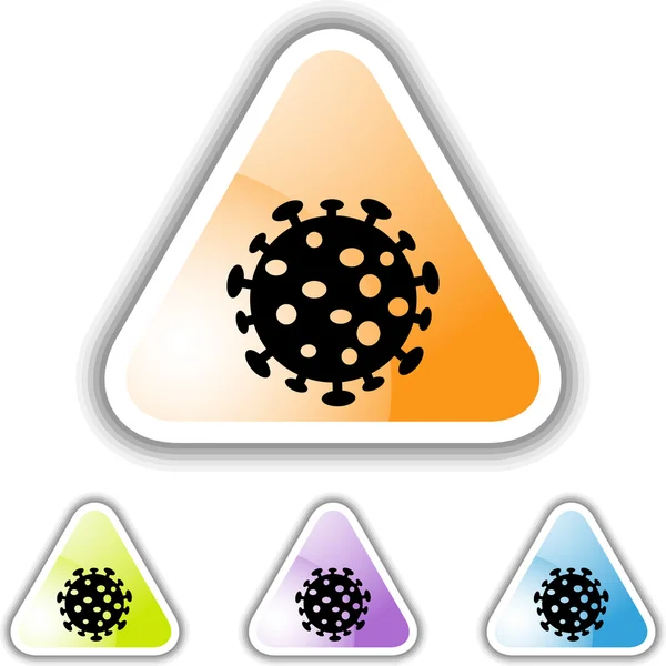 Bouton web virus — Image vectorielle