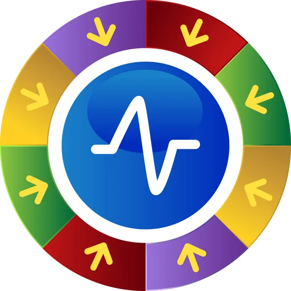 Icône web Heart Monitor — Image vectorielle