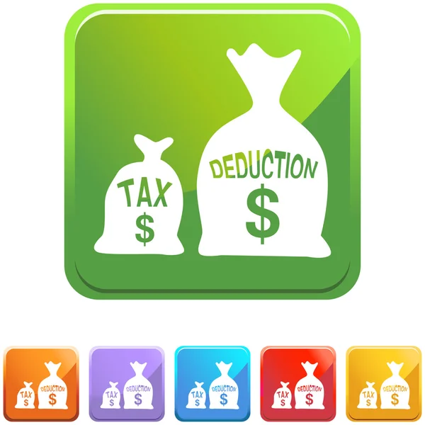 Tax Deduction web icon — Stock Vector