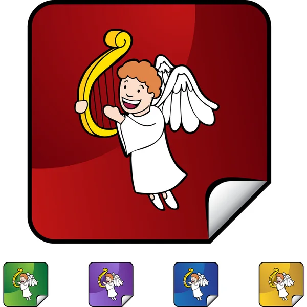 Ícone web Boy Angel — Vetor de Stock