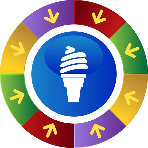 Botão de sorvete —  Vetores de Stock