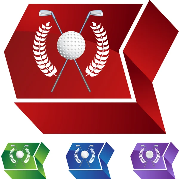 Corona de golf icono web — Vector de stock