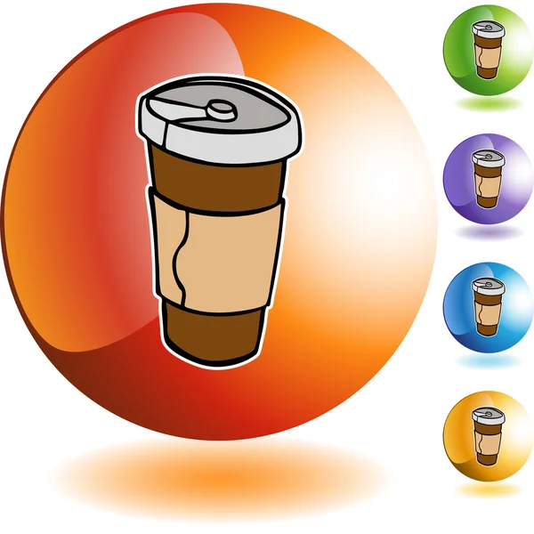 Taza de café desechable — Vector de stock
