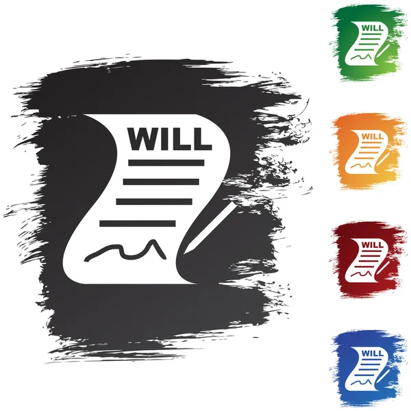 Will imzalı web simgesi — Stok Vektör