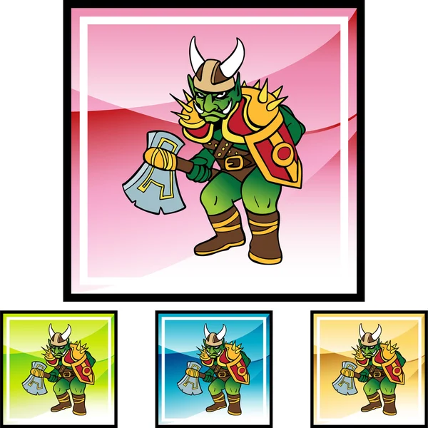 Ícone de guerreiro Orc —  Vetores de Stock