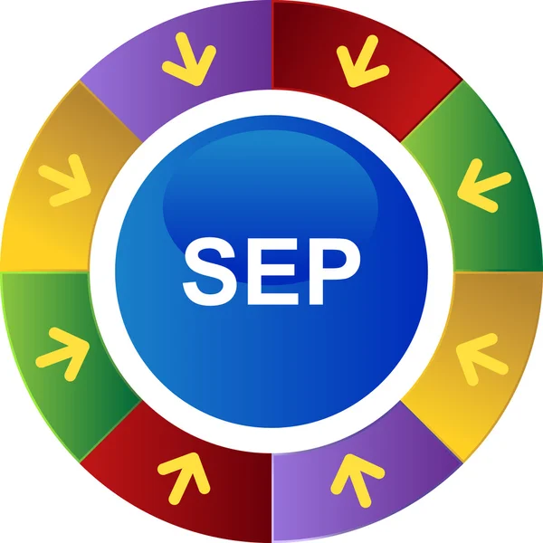 September web button — Stock Vector