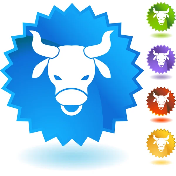 Taurus web gomb — Stock Vector