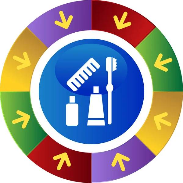Туалетно-косметичні засоби веб кнопку — стоковий вектор